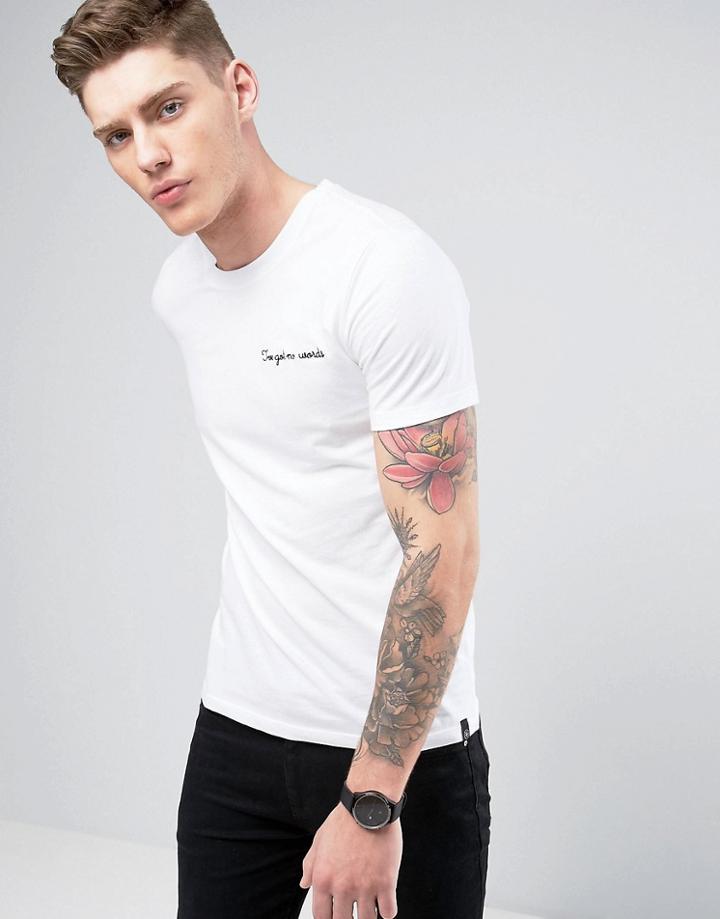 Only & Sons T-shirt With Embroidery - White