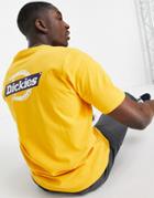 Dickies Ruston Back Print T-shirt In Yellow-orange