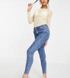 Asyou Skinny Jean In Monogram Print-blues