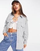 Topshop Lightweight Jacket In Blue-blues