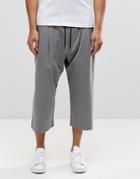 Asos Smart Jogger With Rib In Grey - Gray