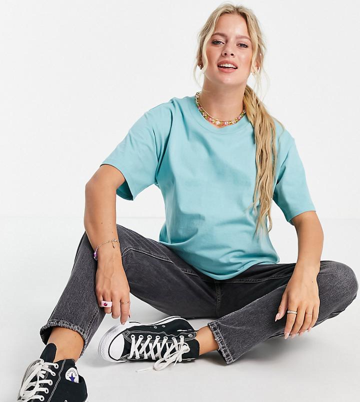 Asos Design Maternity Ultimate Oversized T-shirt In Teal-green