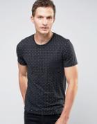 Selected Homme T-shirt In Print With Contrast Pocket - Black