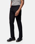 Topman Slim Suit Pant In Black