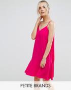 New Look Petite Peplum Hem Cami Dress - Pink