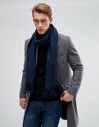 Esprit Scarf With Two Tone Knit In Black - Black