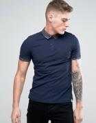 Jack & Jones Core Polo Shirt With Contrast Collar - Navy