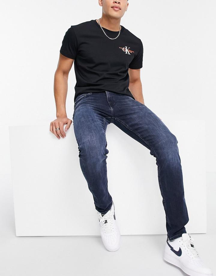 Calvin Klein Jeans Slim Tapered Jeans In Dark Wash-blues