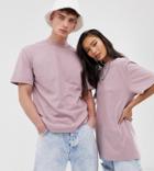 Collusion Unisex T-shirt In Dusky Pink - Pink