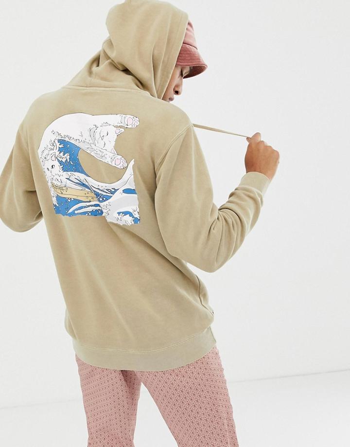 Ripndip Great Wave Of Nerm Hoodie In Cream - Cream