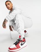 Asos Design Oversized Sweatpants With Ruching Detail In White - Part Of A Set