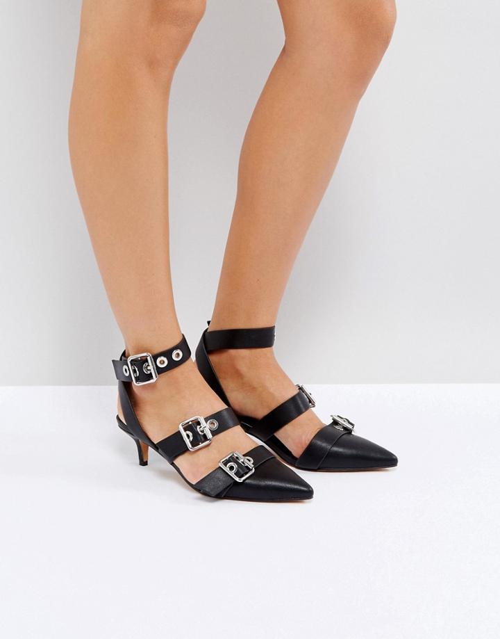 Asos Shanghai Kitten Heels - Black