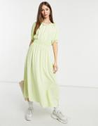 Y.a.s Polka Dot Midi Tea Dress In Green