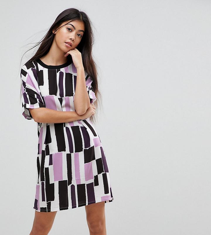 Noisy May Petite Graphic Print T-shirt Dress - Multi