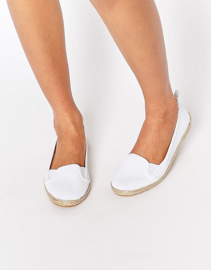 Asos Jewel Of The Nile Mesh Espadrilles - White Mesh