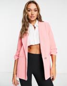 River Island Pleated Sleeve Blazer In Orange - Part Of A Set