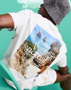 Asos Actual Relaxed T-shirt With Back Graphic Print In White Heather