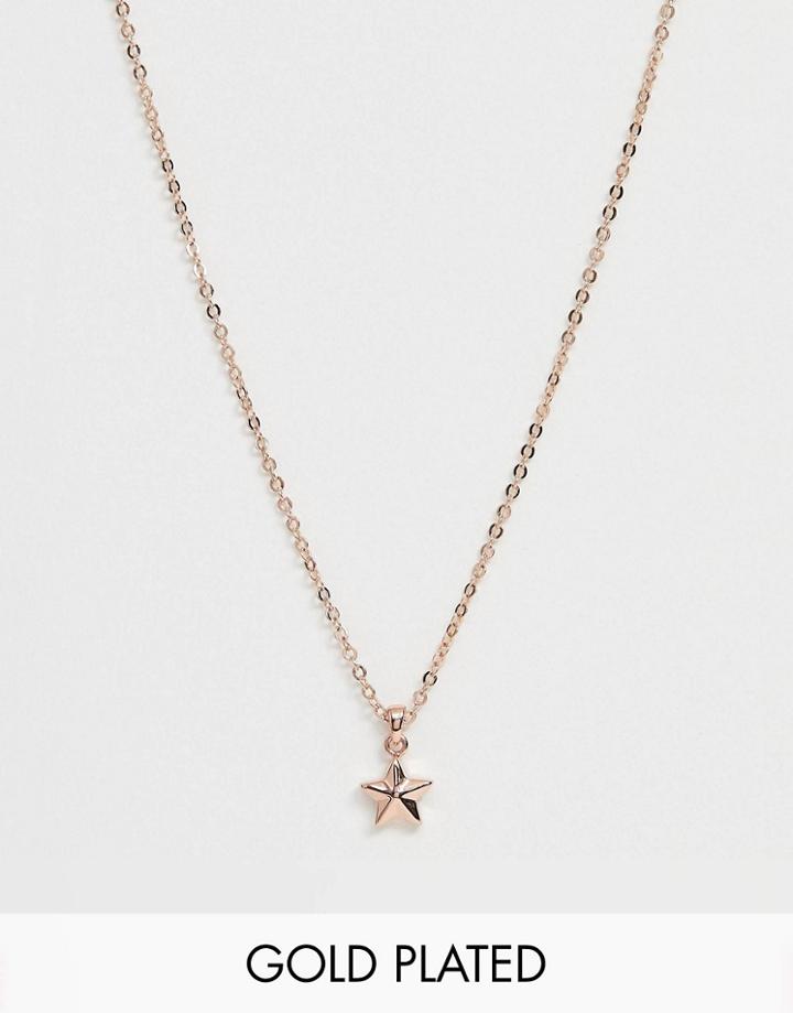 Ted Baker Shona Rose Gold Plated Star Pendant Necklace - Gold