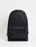 Tommy Hilfiger Monogram Backpack With Logo In Black