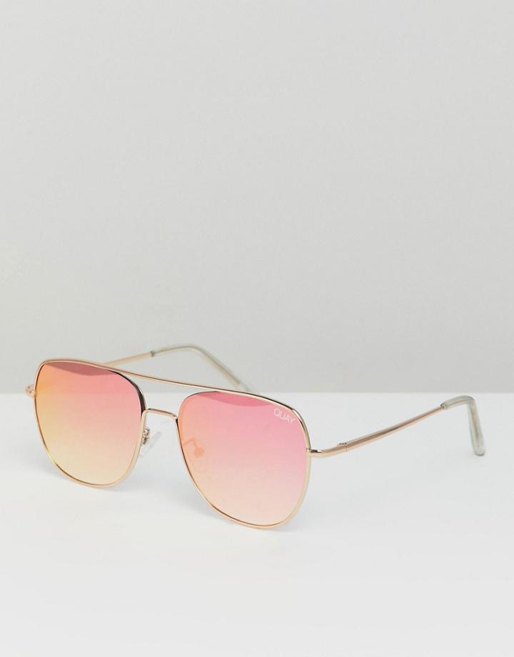 Quay Australia Running Riot Sunglasses - Gold