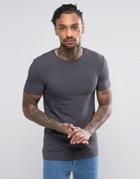 Asos Extreme Muscle Fit T-shirt With Crew Neck In Charcoal Marl - Gray