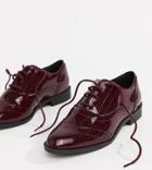 Asos Design Manic Flat Brogues - Red