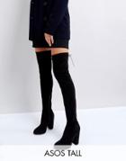 Asos Kingship Tall Heeled Over The Knee Boots - Black