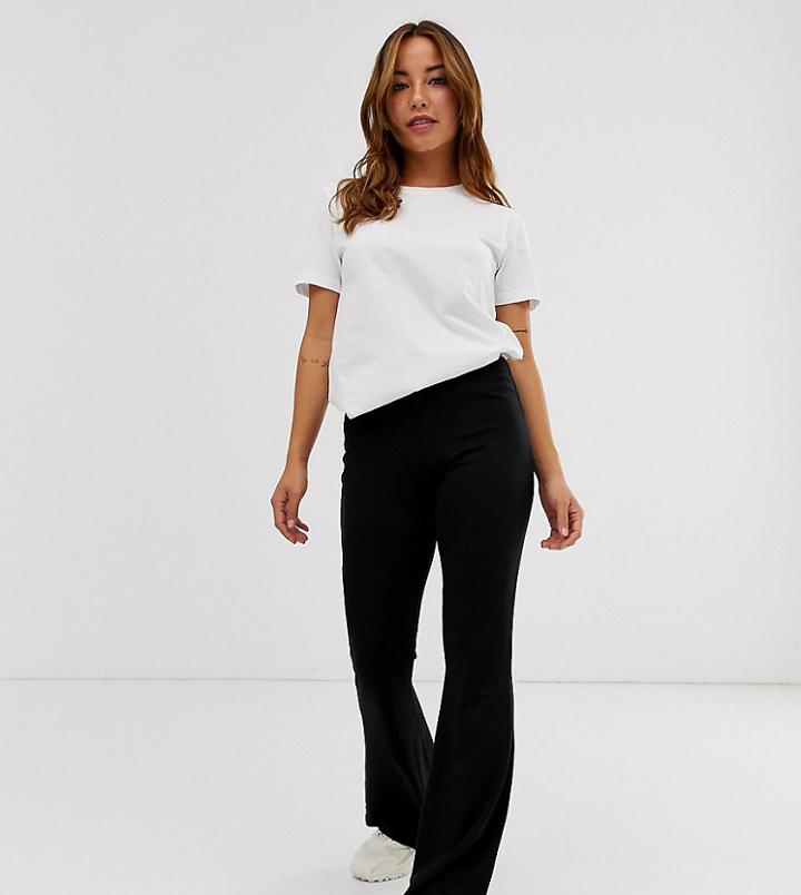 Asos Design Petite Basic Kick Flare Pants In Black