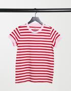 Lee Striped T-shirt In Pink