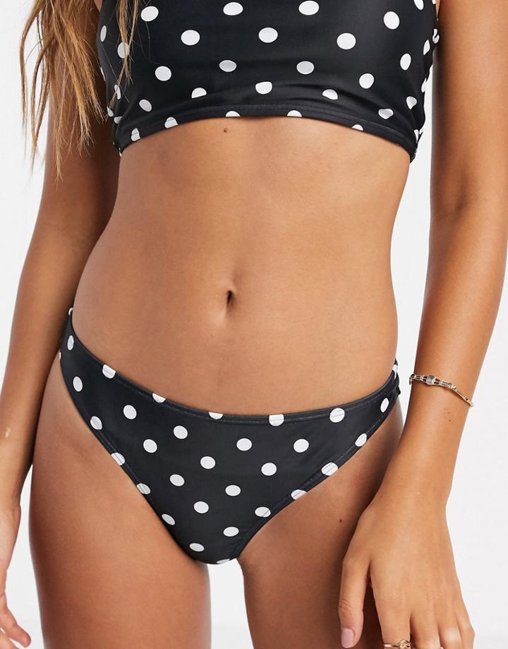 Vero Moda Polka Dot Bikini Bottom-black