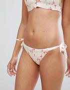 Oasis Printed Flamingo Bikini Bottom - Orange