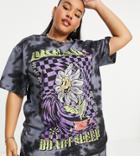 Reclaimed Vintage Inspired Plus T-shirt With Flower Logo In Tie Dye - Part Of A Set-multi