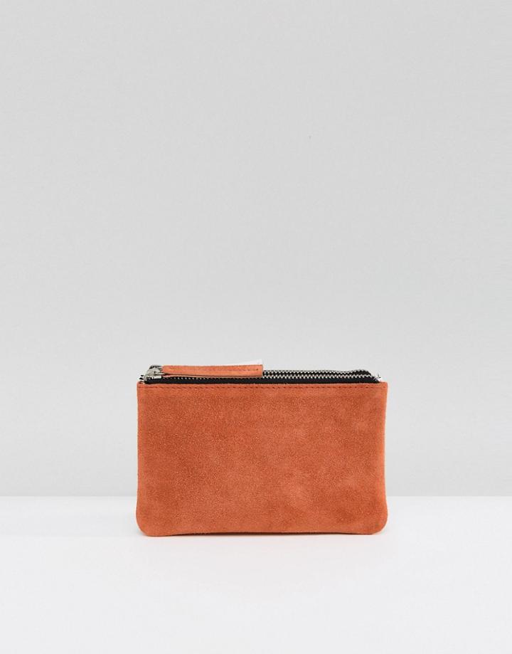 Asos Leather Contrast Color Block Double Compartment Purse - Multi