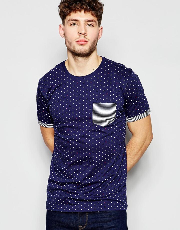 Brave Soul Chest Pocket T-shirt - Navy