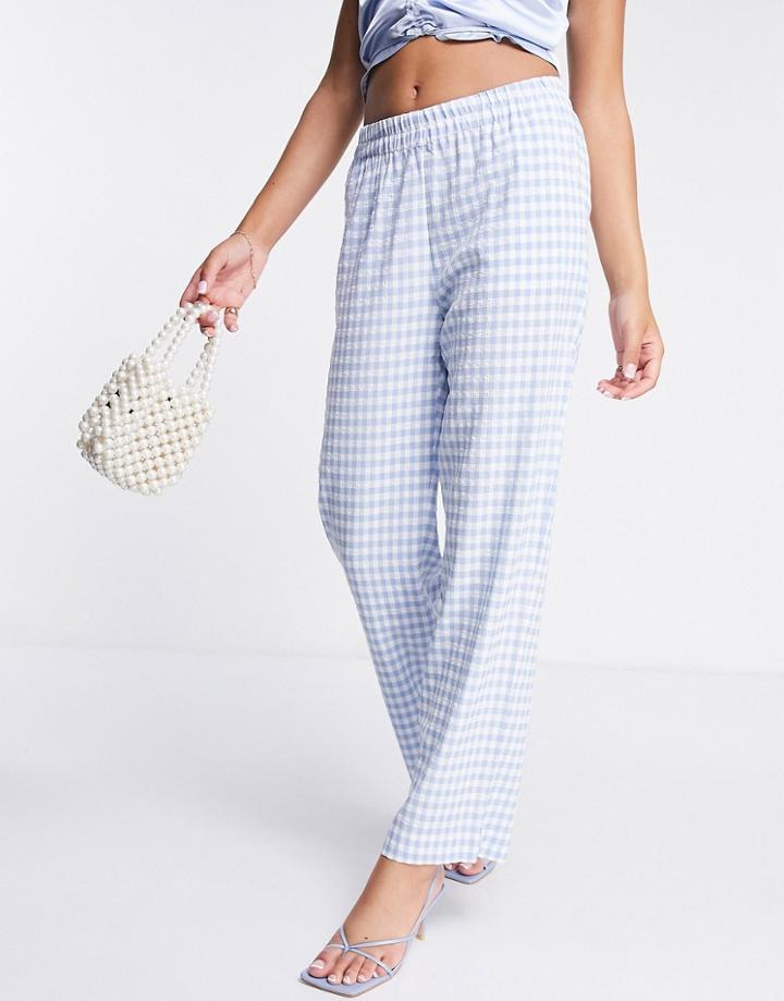 Envii Coriander Pants In Blue Plaid - Part Of A Set-blues