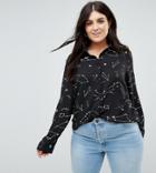 Alice & You Relaxed Blouse In Celestial Print - Black