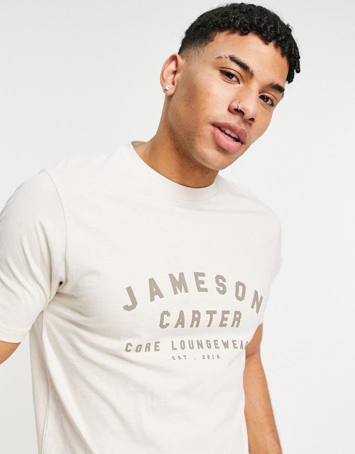 Jameson Carter Cody T-shirt In Beige-neutral