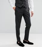 Noak Skinny Suit Pants In Fleck - Black