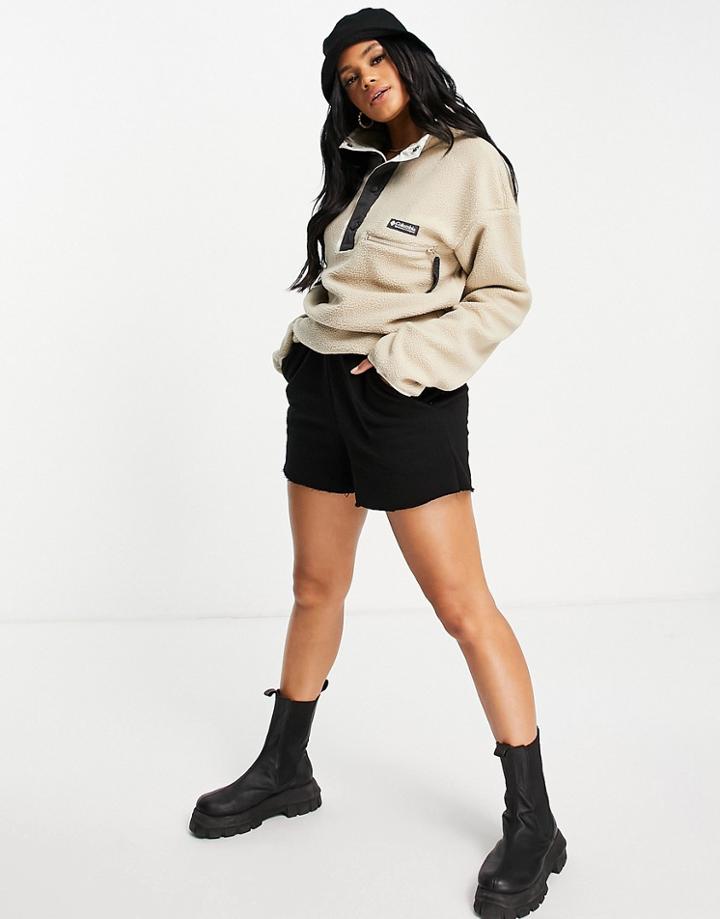 Columbia Helvetia 1/2 Snap Fleece In Beige-neutral