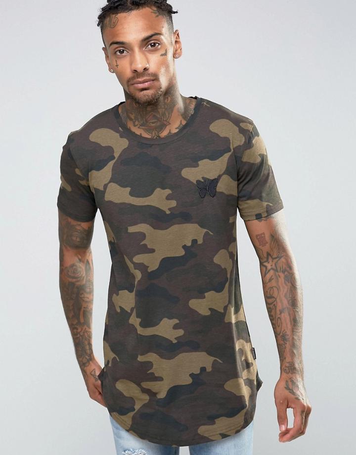Good For Nothing T-shirt In Camo - Green