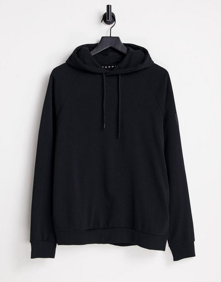 Avant Garde Patch Hoodie In Black