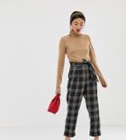 Warehouse Tapered Pants In Check - Multi