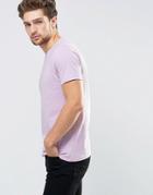 Asos T-shirt With Crew Neck In Purple - Purple