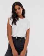 Allsaints Darno Waterfall Sleeve T-shirt-white