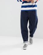 Asos Design Recycled Oversized Jeans In Dark Wash - Blue