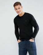Ben Sherman Long Sleeve Pocket Knit Sweater - Black