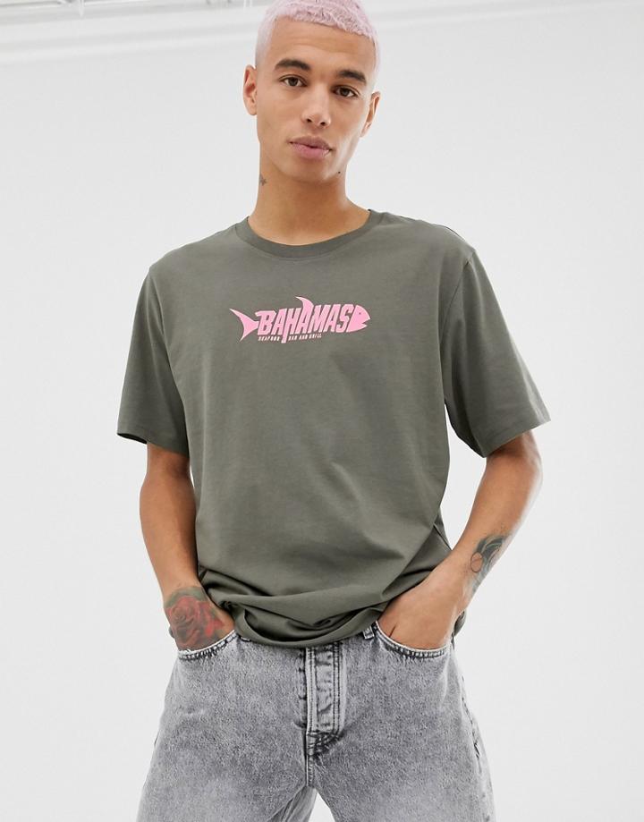 Weekday Frank Bahamas T-shirt In Gray - Gray
