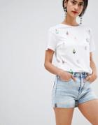 Stradivarius High Waist Vintage Denim Short - Blue