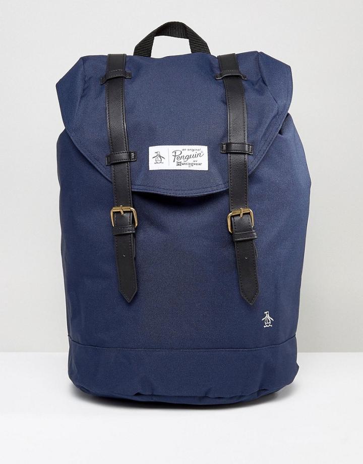 Original Penguin Twin Strap Backpack - Navy