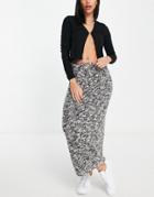 & Other Stories Boucle Yarn Maxi Skirt In Gray - Part Of A Set